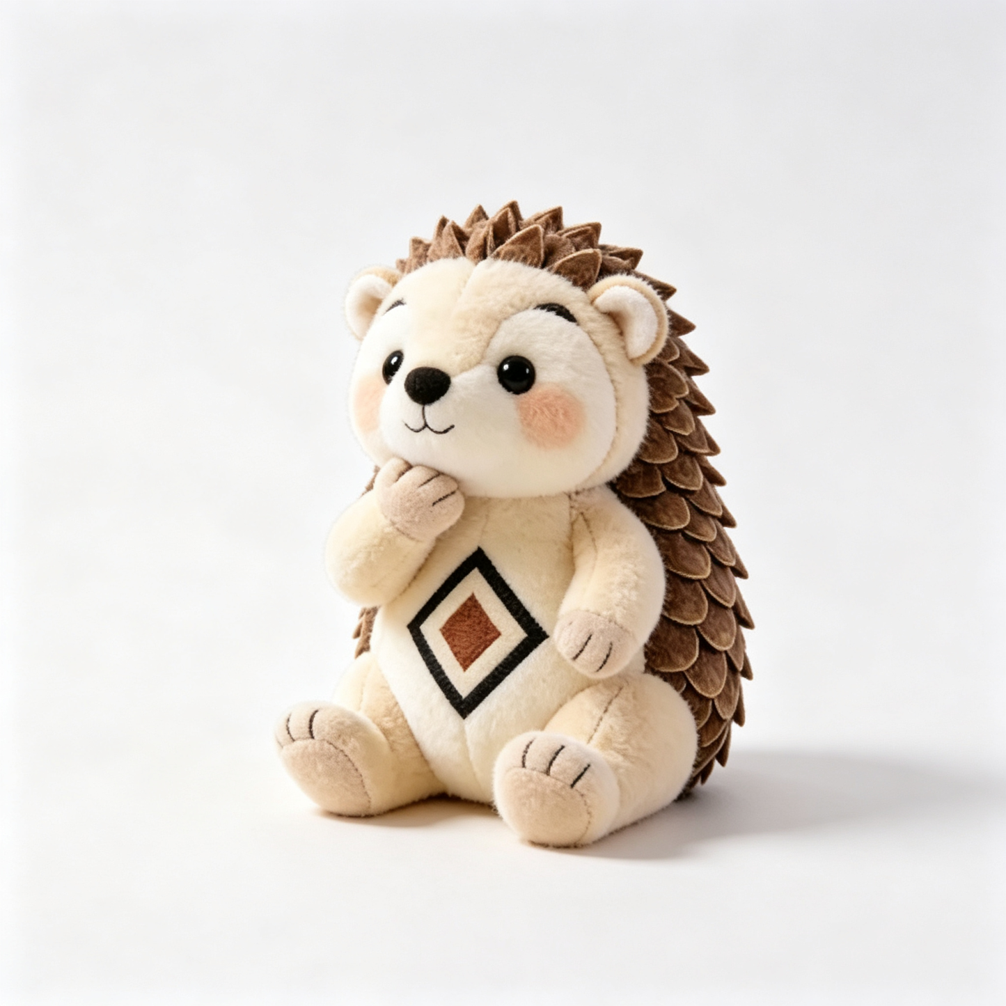 Playful Belly-patterned Hedgehog Plush Toy